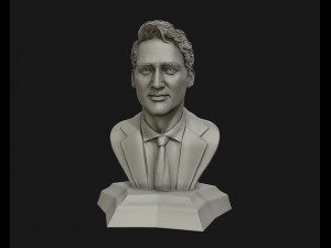 justin trudeau 3d portrait ready to 3d print 3d print model Modelo de Impressão 3D