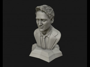 justin trudeau 3d portrait ready to 3d print 3d print model Modelo de Impressão 3D