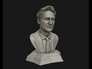 justin trudeau 3d portrait ready to 3d print 3d print model Modelo de Impressão 3D