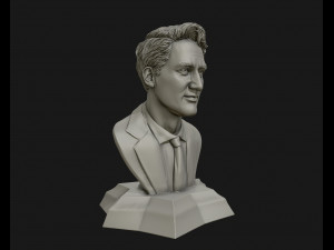 justin trudeau 3d portrait ready to 3d print 3d print model Modelo de Impressão 3D