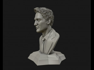 justin trudeau 3d portrait ready to 3d print 3d print model Modelo de Impressão 3D