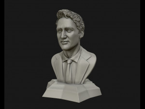justin trudeau 3d portrait ready to 3d print 3d print model Modelo de Impressão 3D