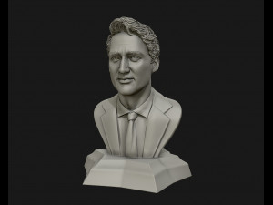 justin trudeau 3d portrait ready to 3d print 3d print model Modelo de Impressão 3D