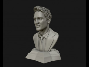 justin trudeau 3d portrait ready to 3d print 3d print model Modelo de Impressão 3D