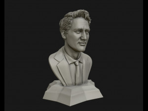justin trudeau 3d portrait ready to 3d print 3d print model Modelo de Impressão 3D