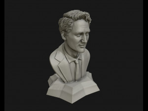 justin trudeau 3d portrait ready to 3d print 3d print model Modelo de Impressão 3D
