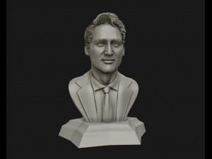 justin trudeau 3d portrait ready to 3d print 3d print model Modelo de Impressão 3D