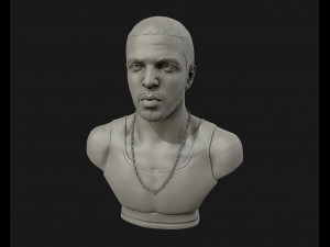 drake sculpture ready to print 3d print model 3D Baskı Modeli