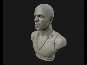 drake sculpture ready to print 3d print model 3D Baskı Modeli