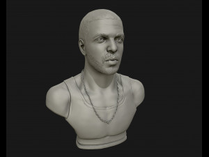 drake sculpture ready to print 3d print model 3D Baskı Modeli