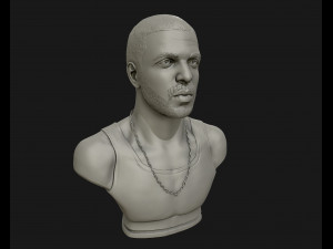 drake sculpture ready to print 3d print model 3D Baskı Modeli