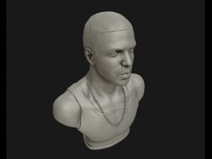 drake sculpture ready to print 3d print model 3D Baskı Modeli