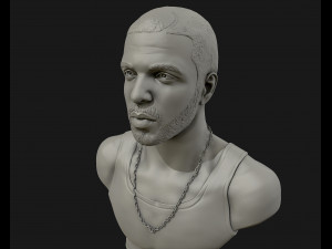 drake sculpture ready to print 3d print model 3D Baskı Modeli