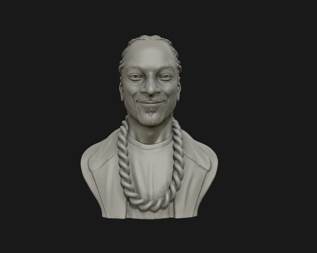 snoop dogg 3d sculpture ready to 3d print 3d print model 3D Принт Модель .c4d .max .obj .3ds .fbx .stl .blend 