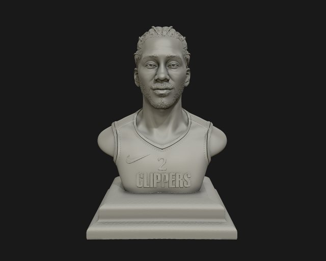 kawhi leonard 3d portrait sculpture ready to 3d print 3d print model 3D 打印模型 .c4d .max .obj .3ds .fbx .stl .blend 