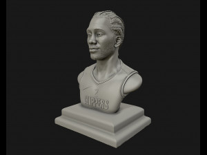 kawhi leonard 3d portrait sculpture ready to 3d print 3d print model 3D 打印模型