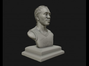 kawhi leonard 3d portrait sculpture ready to 3d print 3d print model 3D 打印模型