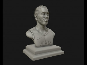 kawhi leonard 3d portrait sculpture ready to 3d print 3d print model 3D 打印模型