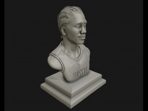 kawhi leonard 3d portrait sculpture ready to 3d print 3d print model 3D 打印模型