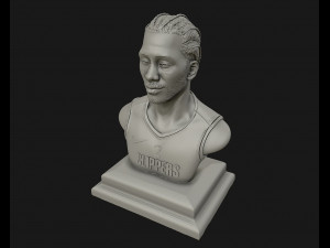 kawhi leonard 3d portrait sculpture ready to 3d print 3d print model 3D 打印模型