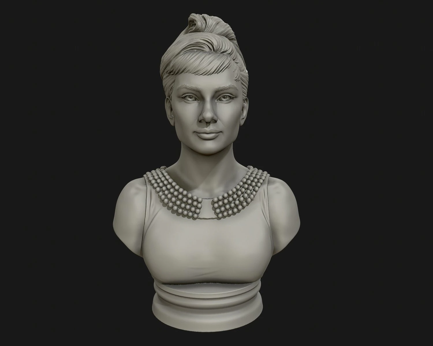 audrey hepburn 3d portrait model ready to 3d print 3d print model 3D Print Model .c4d .max .obj .3ds .fbx .stl .blend 