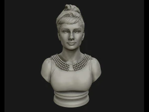 audrey hepburn model potret 3d siap untuk mencetak 3d model cetak 3d Model Cetak 3D