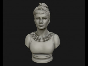 audrey hepburn 3d portrait model ready to 3d print 3d print model 3Dプリントモデル