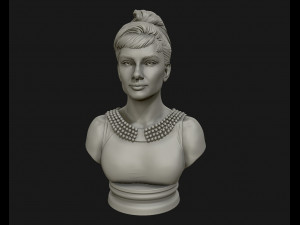 audrey hepburn 3d portrait model ready to 3d print 3d print model 3Dプリントモデル