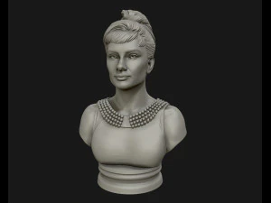 audrey hepburn 3d portrait model ready to 3d print 3d print model 3D Print Model
