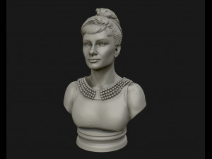 audrey hepburn 3d portrait model ready to 3d print 3d print model 3Dプリントモデル