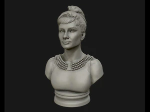 audrey hepburn 3d portrait model ready to 3d print 3d print model 3D Print Model