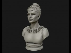 audrey hepburn 3d portrait model ready to 3d print 3d print model 3Dプリントモデル