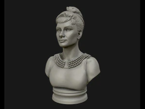 audrey hepburn 3d portrait model ready to 3d print 3d print model 3D Print Model
