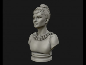 audrey hepburn 3d portrait model ready to 3d print 3d print model 3Dプリントモデル