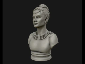 audrey hepburn 3d portrait model ready to 3d print 3d print model 3D Print Model