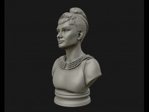 audrey hepburn 3d portrait model ready to 3d print 3d print model 3Dプリントモデル