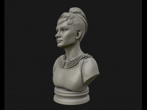 audrey hepburn 3d portrait model ready to 3d print 3d print model 3Dプリントモデル