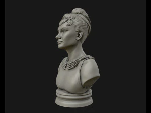audrey hepburn 3d portrait model ready to 3d print 3d print model 3D Print Model