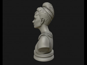 audrey hepburn 3d portrait model ready to 3d print 3d print model 3Dプリントモデル