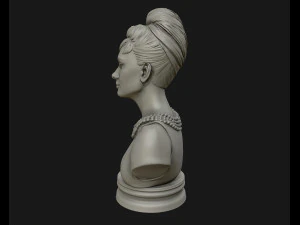 audrey hepburn 3d portrait model ready to 3d print 3d print model 3D Print Model