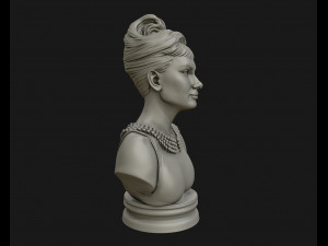 audrey hepburn 3d portrait model ready to 3d print 3d print model 3Dプリントモデル