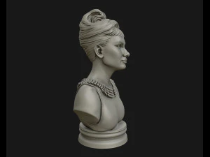 audrey hepburn 3d portrait model ready to 3d print 3d print model 3D Print Model