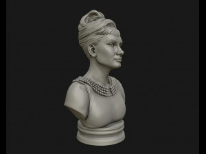 audrey hepburn 3d portrait model ready to 3d print 3d print model 3Dプリントモデル