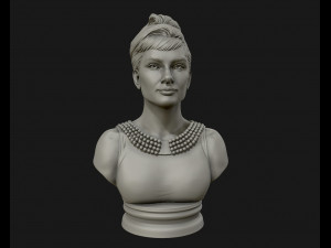 audrey hepburn 3d portrait model ready to 3d print 3d print model 3Dプリントモデル