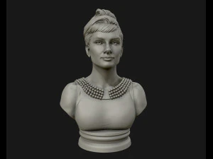 audrey hepburn 3d portrait model ready to 3d print 3d print model 3D Print Model