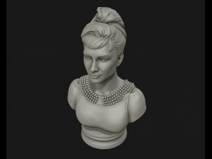 audrey hepburn 3d portrait model ready to 3d print 3d print model 3Dプリントモデル