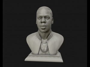 jay z portrait sculpture ready to 3d print 3d print model 3D Print Model
