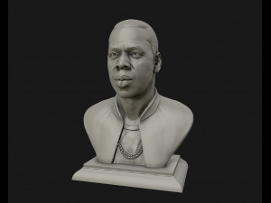 jay z portrait sculpture ready to 3d print 3d print model 3D Print Model