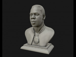 jay z portrait sculpture ready to 3d print 3d print model 3D Print Model