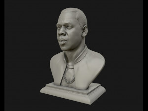 jay z portrait sculpture ready to 3d print 3d print model 3D Print Model